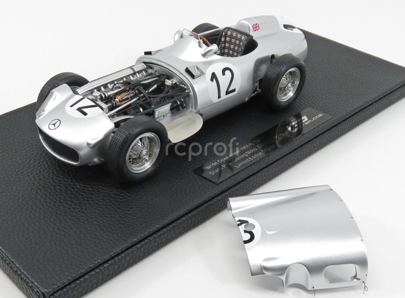 Gp-replicas Mercedes benz F1  W196 N 12 Winner British Gp 1955 S.moss 1:18 Silver