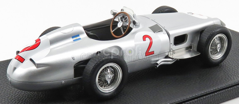 Gp-replicas Mercedes benz F1  W196 N 2 Argentina Gp Juan Manuel Fangio 1955 World Champion 1:18 Silver