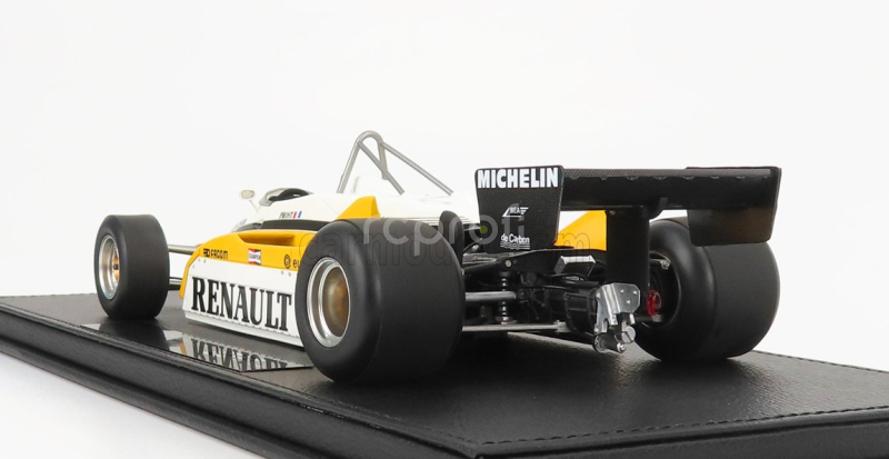 Gp-replicas Renault F1  Re30b V6 Turbo Team Renault Elf N 15 Season 1982 Alain Prost - Con Vetrina - With Showcase 1:18 Bílá Žlutá Černá