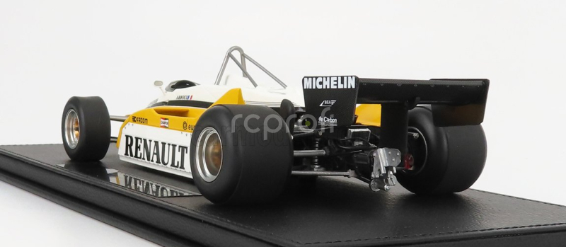 Gp-replicas Renault F1  Re30b V6 Turbo Team Renault Elf N 16 Season 1982 Rene Arnoux - Con Vetrina - With Showcase 1:18 Bílá Žlutá Černá