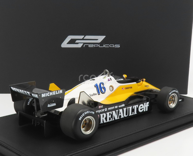 Gp-replicas Renault F1  Re40 N 16 3rd French Gp 1983 Eddie Cheevert 1:18 Černá Žlutá Bílá