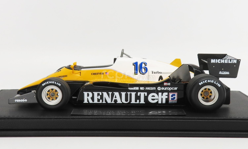 Gp-replicas Renault F1  Re40 N 16 3rd French Gp 1983 Eddie Cheevert 1:18 Černá Žlutá Bílá
