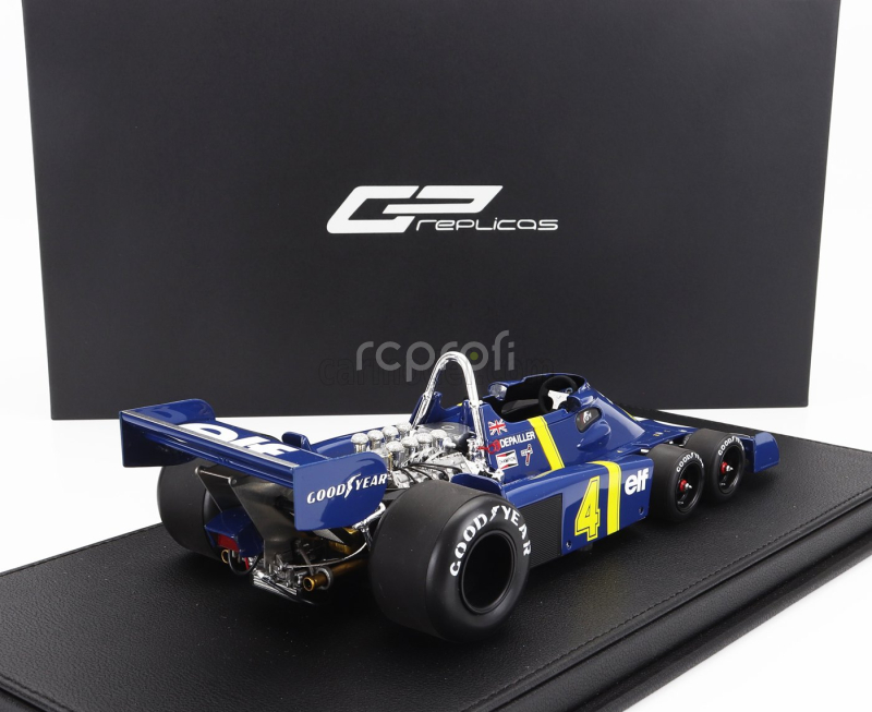 Gp-replicas Tyrrell F1  P34 Elf 6 Wheels N 4 2nd Sweden Gp 1976 Patrick Depailler 1:18 Modrá Žlutá