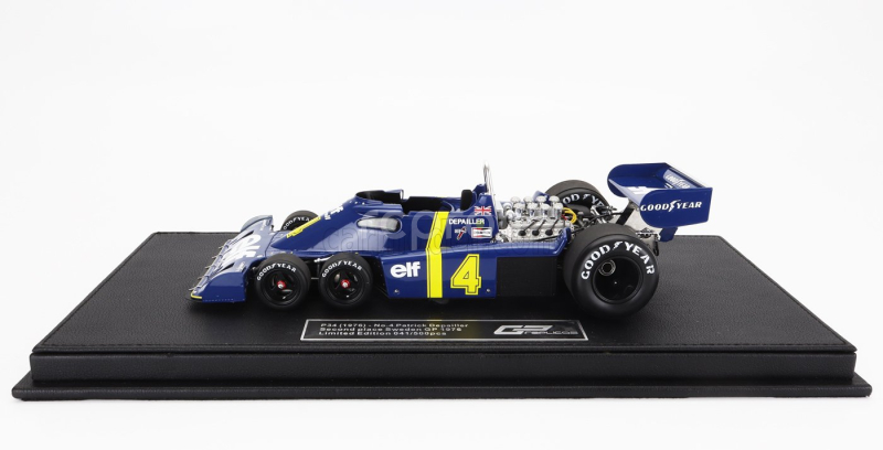 Gp-replicas Tyrrell F1  P34 Elf 6 Wheels N 4 2nd Sweden Gp 1976 Patrick Depailler 1:18 Modrá Žlutá