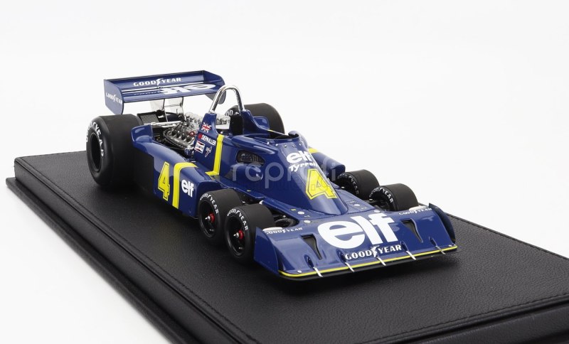 Gp-replicas Tyrrell F1  P34 Elf 6 Wheels N 4 2nd Sweden Gp 1976 Patrick Depailler 1:18 Modrá Žlutá