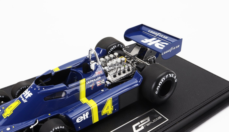 Gp-replicas Tyrrell F1  P34 Elf 6 Wheels N 4 2nd Sweden Gp 1976 Patrick Depailler 1:18 Modrá Žlutá