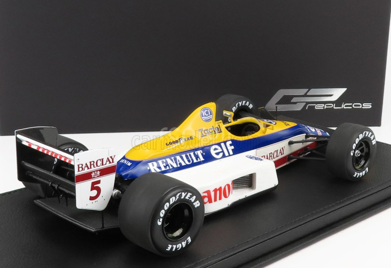 Gp-replicas Williams F1  Fw12c Renault V10 N 5 Season 1989 Thierry Boutsen - Con Vetrina - With Showcase 1:18 Modrá Žlutá Bílá