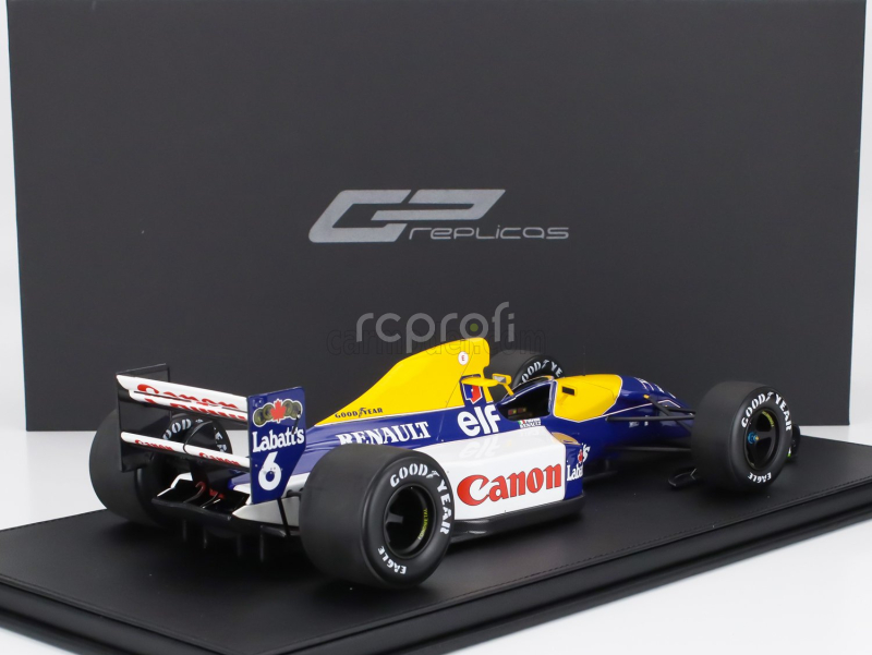 Gp-replicas Williams F1  Fw14b Renault N 6 2nd British Gp 1992 Ricardo Patrese 1:12 Modrá Žlutá Bílá