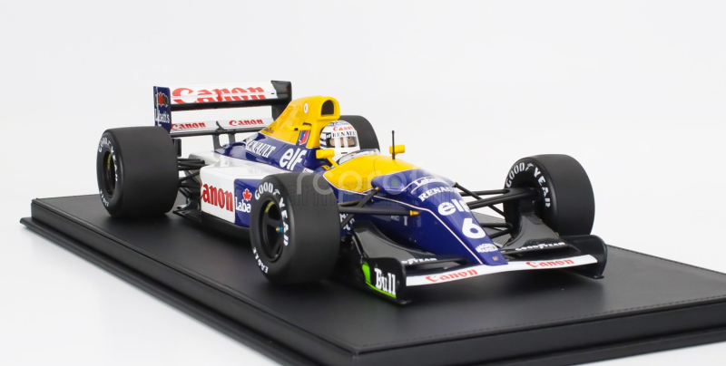 Gp-replicas Williams F1  Fw14b Renault N 6 2nd British Gp (with Pilot Figure) 1992 Ricardo Patrese 1:12 Modrá Žlutá Bílá