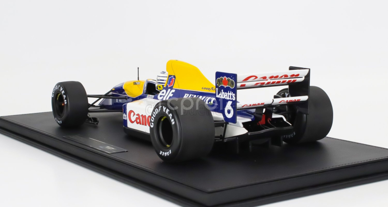 Gp-replicas Williams F1  Fw14b Renault N 6 2nd British Gp (with Pilot Figure) 1992 Ricardo Patrese 1:12 Modrá Žlutá Bílá