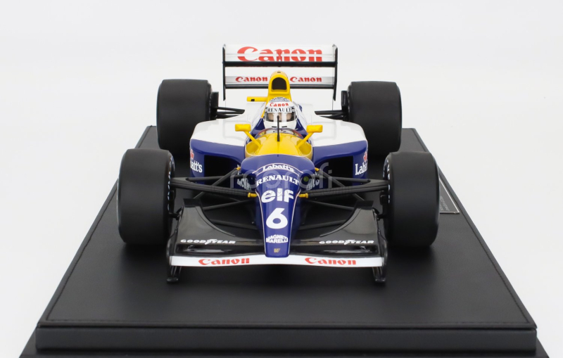 Gp-replicas Williams F1  Fw14b Renault N 6 2nd British Gp (with Pilot Figure) 1992 Ricardo Patrese 1:12 Modrá Žlutá Bílá