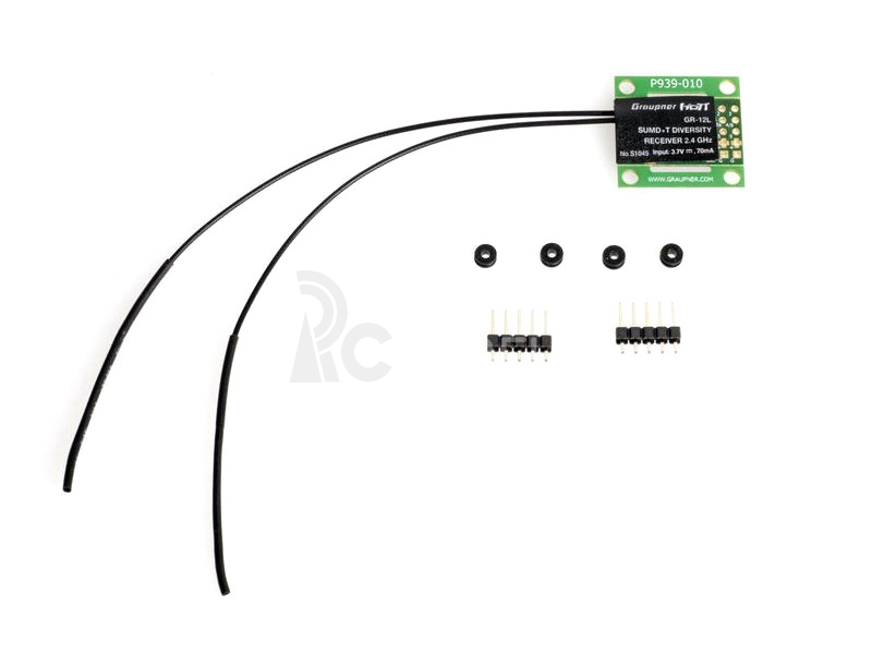 GR-12L přijímač SUMD s Telemetrii HoTT PCB, dvě antény