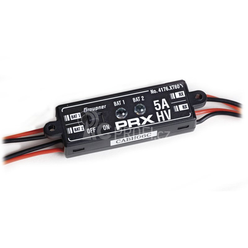 GRAUPNER - přijímačový zdroj proudu PRX-5A-HV stabil. s XT60 konektorem