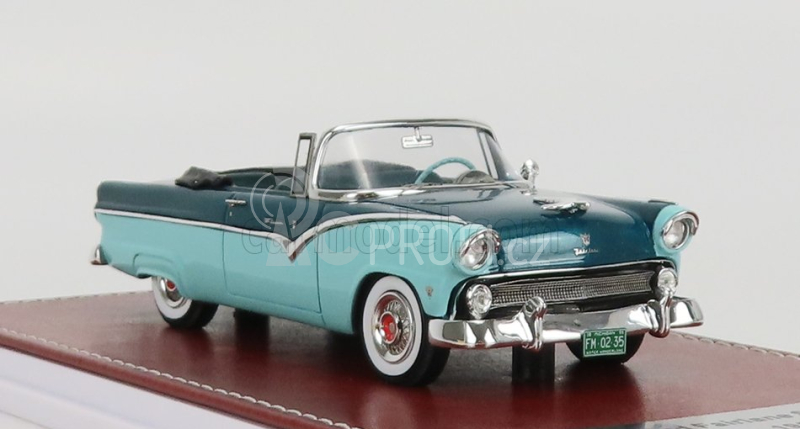 Great-iconic-models Ford USA Fairlane Sunliner Cabriolet 1955 1:43, tyrkysová