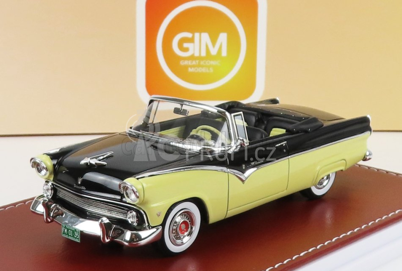 Great-iconic-models Ford usa Fairlane Sunliner Cabriolet 1955 1:43 Zlatobýl Černý