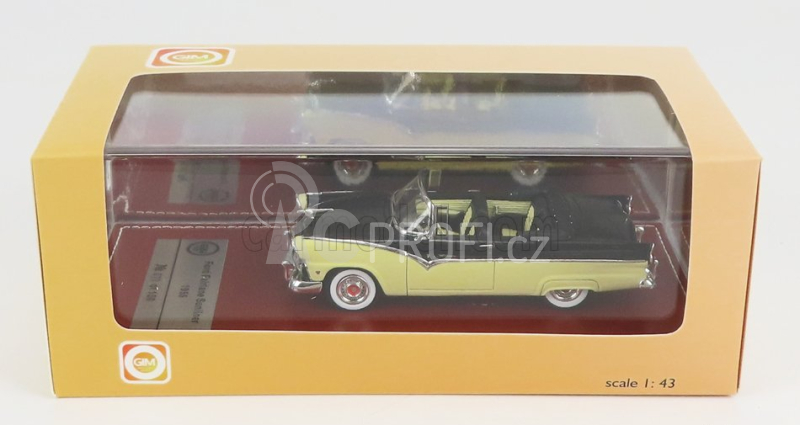 Great-iconic-models Ford usa Fairlane Sunliner Cabriolet 1955 1:43 Zlatobýl Černý