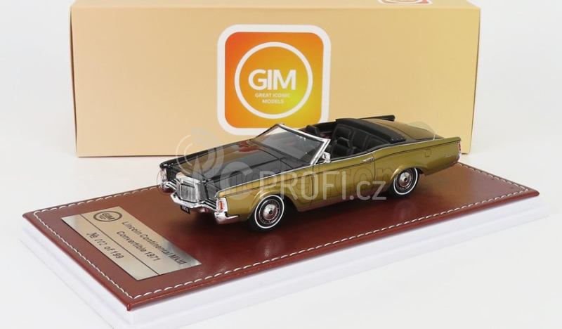 Great-iconic-models Lincoln Continental Mark Iii Convertible 1971 1:43 Černé Zlato