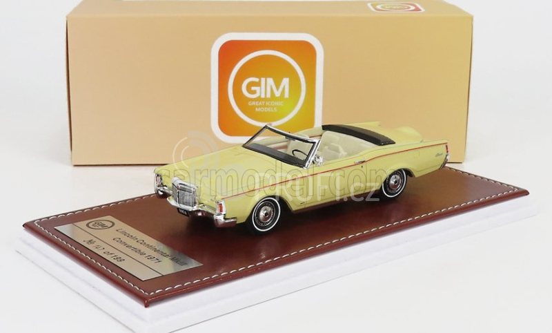 Great-iconic-models Lincoln Continental Mark Iii Convertible 1971 1:43 Žlutá