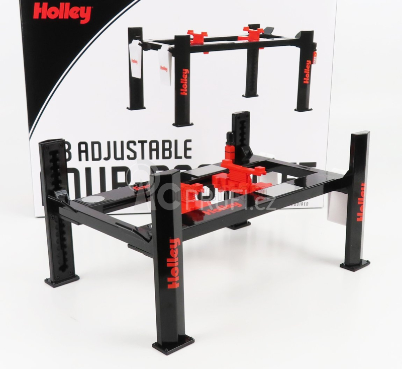 Greenlight Accessories Holley Performance Garage Set Officina Čtyřsloupový zvedák 1:18