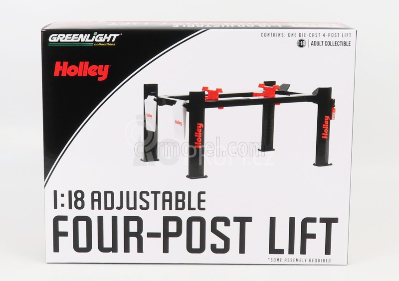 Greenlight Accessories Holley Performance Garage Set Officina Čtyřsloupový zvedák 1:18