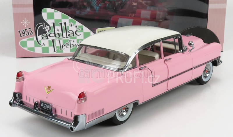 Greenlight Cadillac Fleetwood Series 60 1955 1:18, růžová