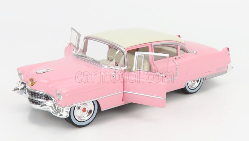Greenlight Cadillac Fleetwood Series 60 1955 1:24 Růžová Bílá