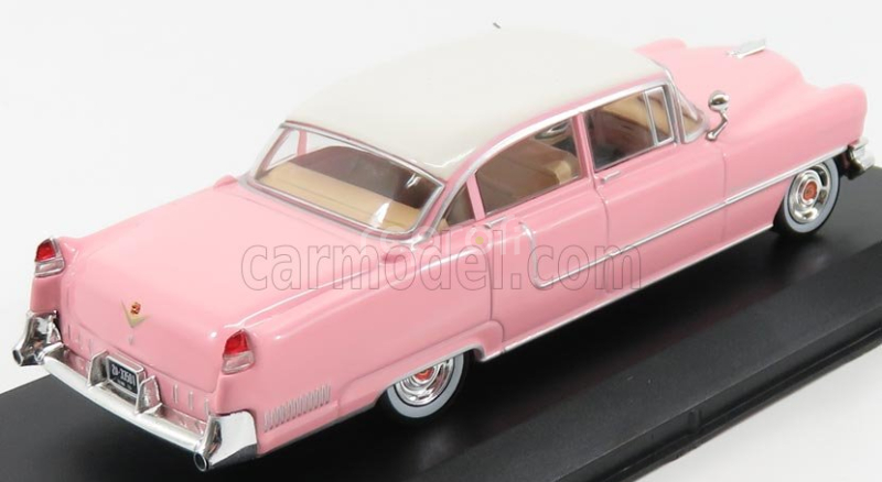 Greenlight Cadillac Fleetwood Series 60 With Figure 1955 - Personal Car Elvis Presley 1:43 Růžová Bílá