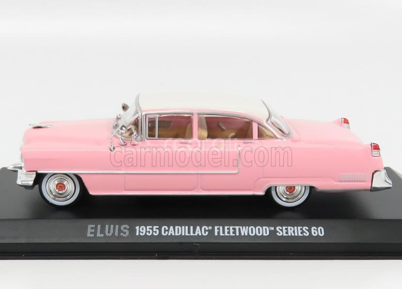 Greenlight Cadillac Fleetwood Series 60 With Figure 1955 - Personal Car Elvis Presley 1:43 Růžová Bílá