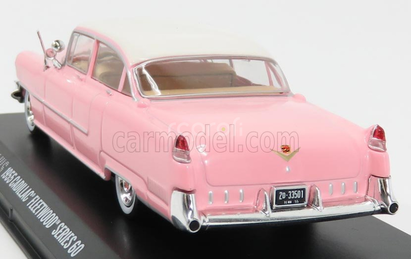 Greenlight Cadillac Fleetwood Series 60 With Figure 1955 - Personal Car Elvis Presley 1:43 Růžová Bílá