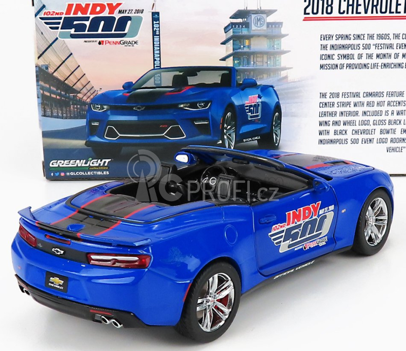 Greenlight Chevrolet Camaro Ss Spider Offical Pace Car 1:24, modrá