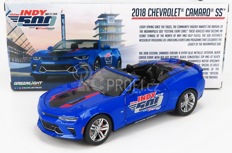 Greenlight Chevrolet Camaro Ss Spider Offical Pace Car 1:24, modrá