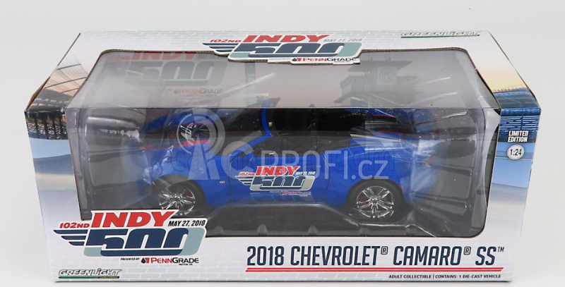 Greenlight Chevrolet Camaro Ss Spider Offical Pace Car 1:24, modrá