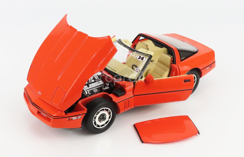 Greenlight Chevrolet Corvette C4 1984 - Jim Gillmore & A.j. Foyt Limited Edition 1:18 Hugger Orange