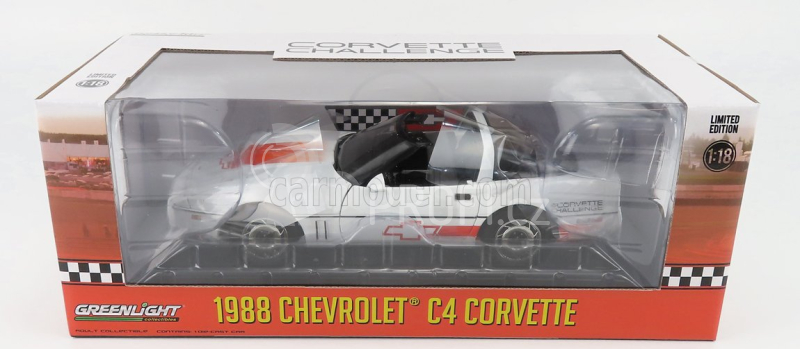 Greenlight Chevrolet Corvette C4 1988 1:18 Bílá Červená