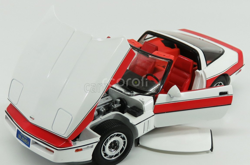 Greenlight Chevrolet Corvette C4 The A-team 1984 1:18 Bílá Červená