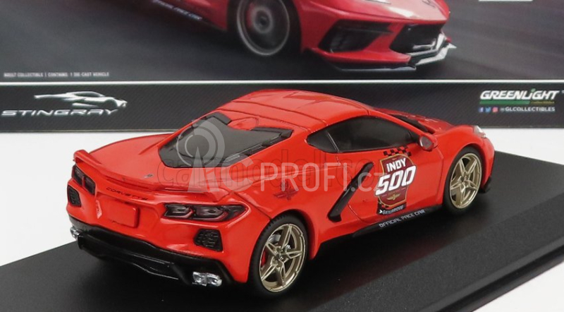 Greenlight Chevrolet Corvette C8 Offical Pace Car Indianapolis 500 Mile Race 2020 1:43 Red