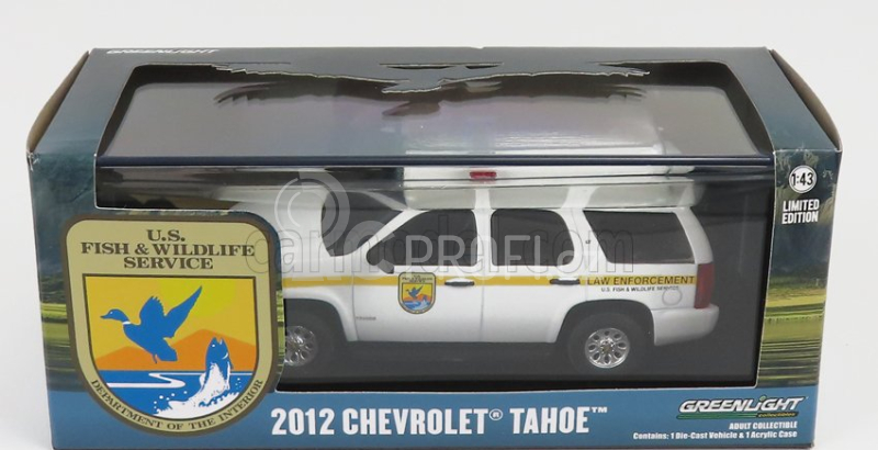Greenlight Chevrolet Tahoe Police U.s. Fish & Wildlife Service 2012 1:43 Bílá
