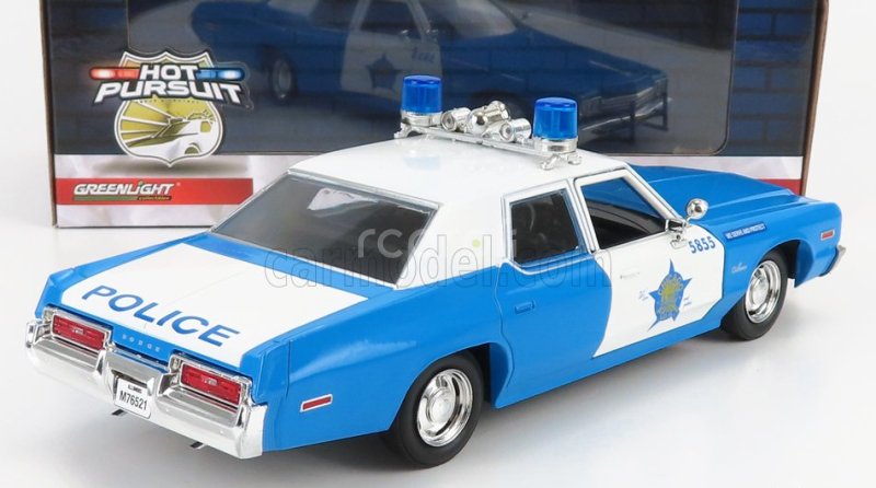 Greenlight Dodge Monaco City Of Chicago Police Department 1974 1:24 Světle Modrá Bílá