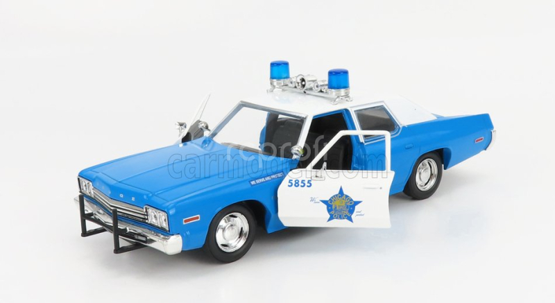 Greenlight Dodge Monaco City Of Chicago Police Department 1974 1:24 Světle Modrá Bílá