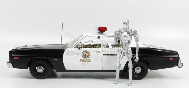 Greenlight Dodge Monaco Police 1977 - The Terminator 1 1984 1:18, černobílá