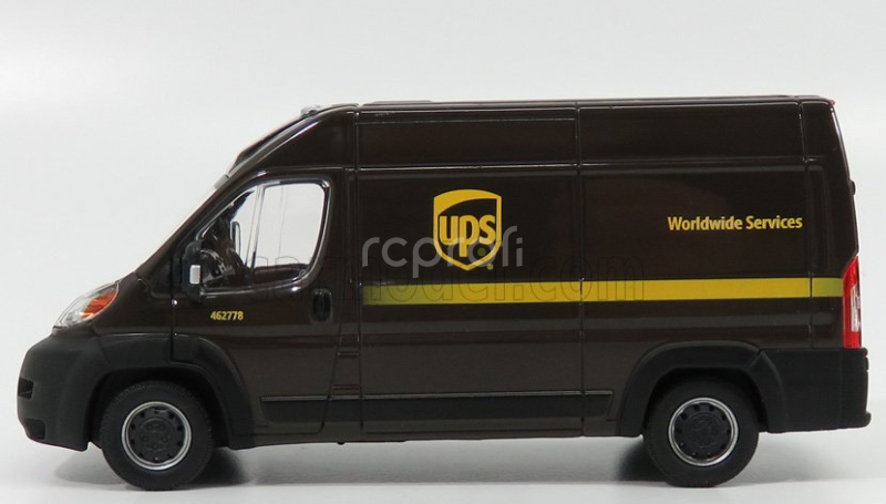 Greenlight Dodge Ram 2500 Promaster Van Cargo High Roof Ups Worldwide Service 2018 1:43 Brown