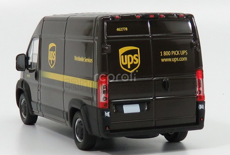 Greenlight Dodge Ram 2500 Promaster Van Cargo High Roof Ups Worldwide Service 2018 1:43 Brown