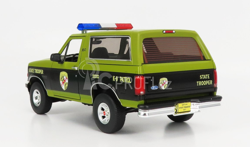 Greenlight Ford usa Bronco Maryland State Police 1996 1:18 Zelená Černá