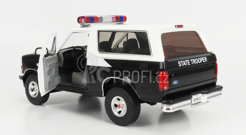 Greenlight Ford usa Bronco Oklahoma Highway Patrol Police 1996 1:18 Černá Bílá