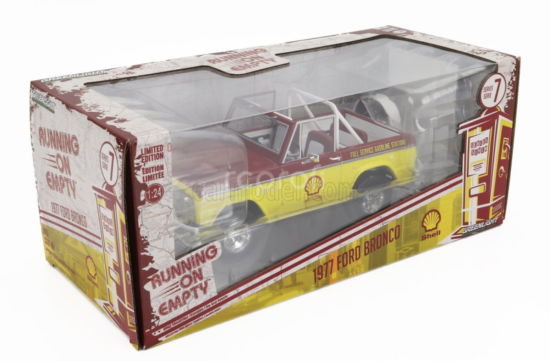 Greenlight Ford usa Bronco Shell Oil 1977 1:24 Žlutá Červená Bílá