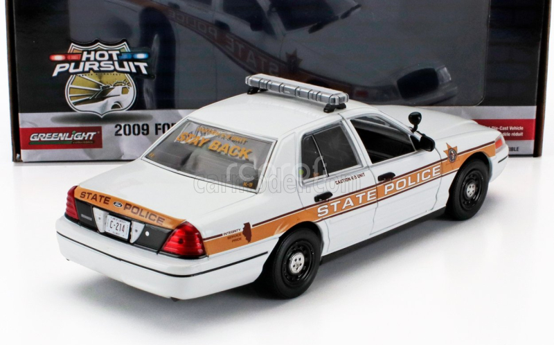 Greenlight Ford usa Crown Victoria Illinois State Police Interceptor 2009 1:24 Bílá Žlutá
