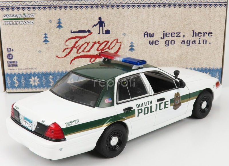 Greenlight Ford usa Crown Victoria Police Interceptor 2006 - Fargo 1:24 Bílá