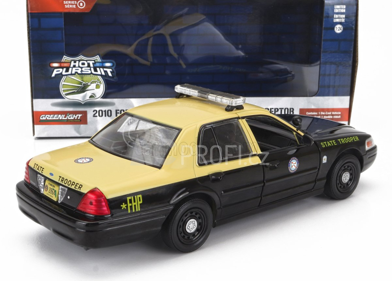 Greenlight Ford usa Crown Victoria Police Interceptor Florida 2010 1:24 Černý Krém