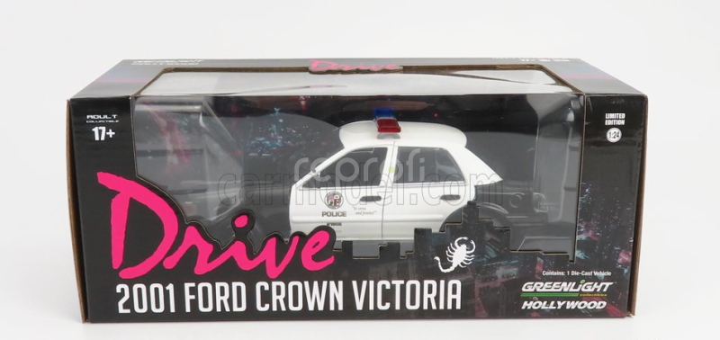 Greenlight Ford usa Crown Victoria Police Interceptor Los Angeles Department 1992 - Drive 1:24 Černá Bílá
