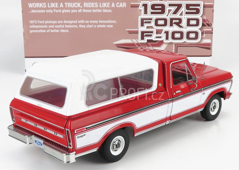 Greenlight Ford usa F-100 Pick-up 1956 Closed 1975 1:18, červená